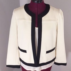 Ann Taylor Factory nwt open front classic blazer L